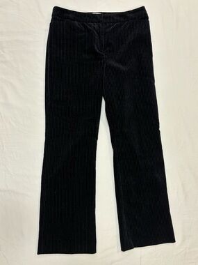 LOFT Black Ribbed Petite Stretch Pants